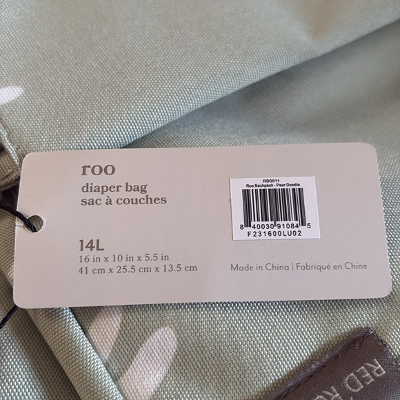 Red Rovr Roo Diaper Bag 14L - Picture 8 of 8
